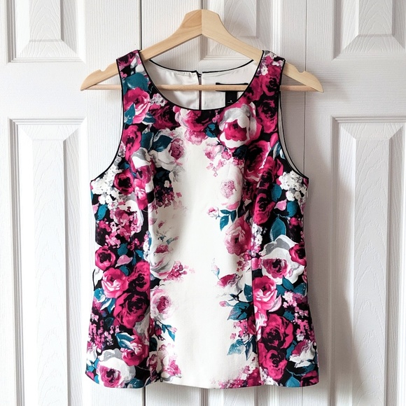 White House Black Market Tops - White House Black Market floral Peplum top  8